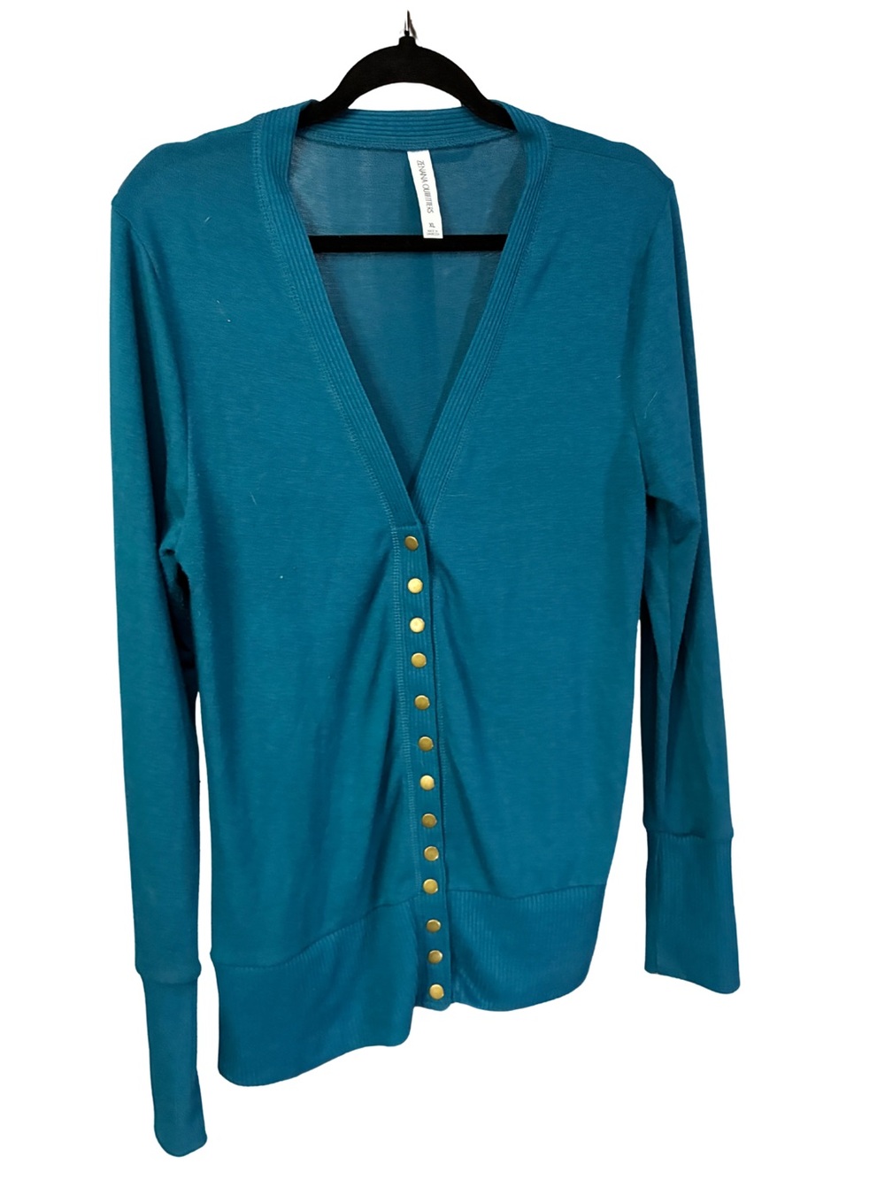 Zenana Outfitters Teal Button-Front Women's Cardigan